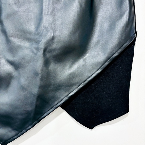 SIRENS Black faux leather mini skirt | Wrap detail | X-Small * - Picture 4 of 7